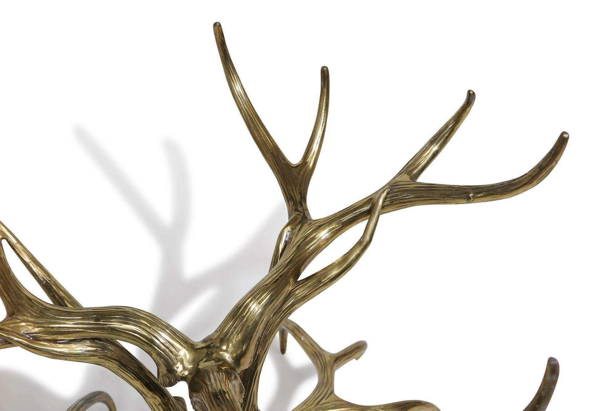 20th Century Vintage Brass Antler Table Base by Arthur Court For Sale