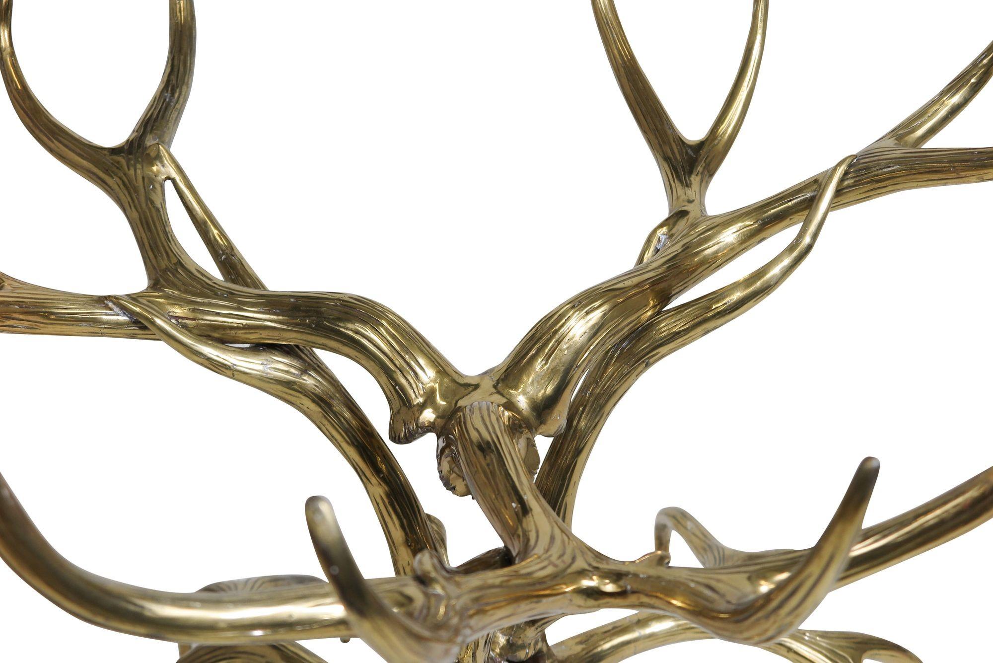 Vintage Brass Antler Table Base by Arthur Court For Sale 1