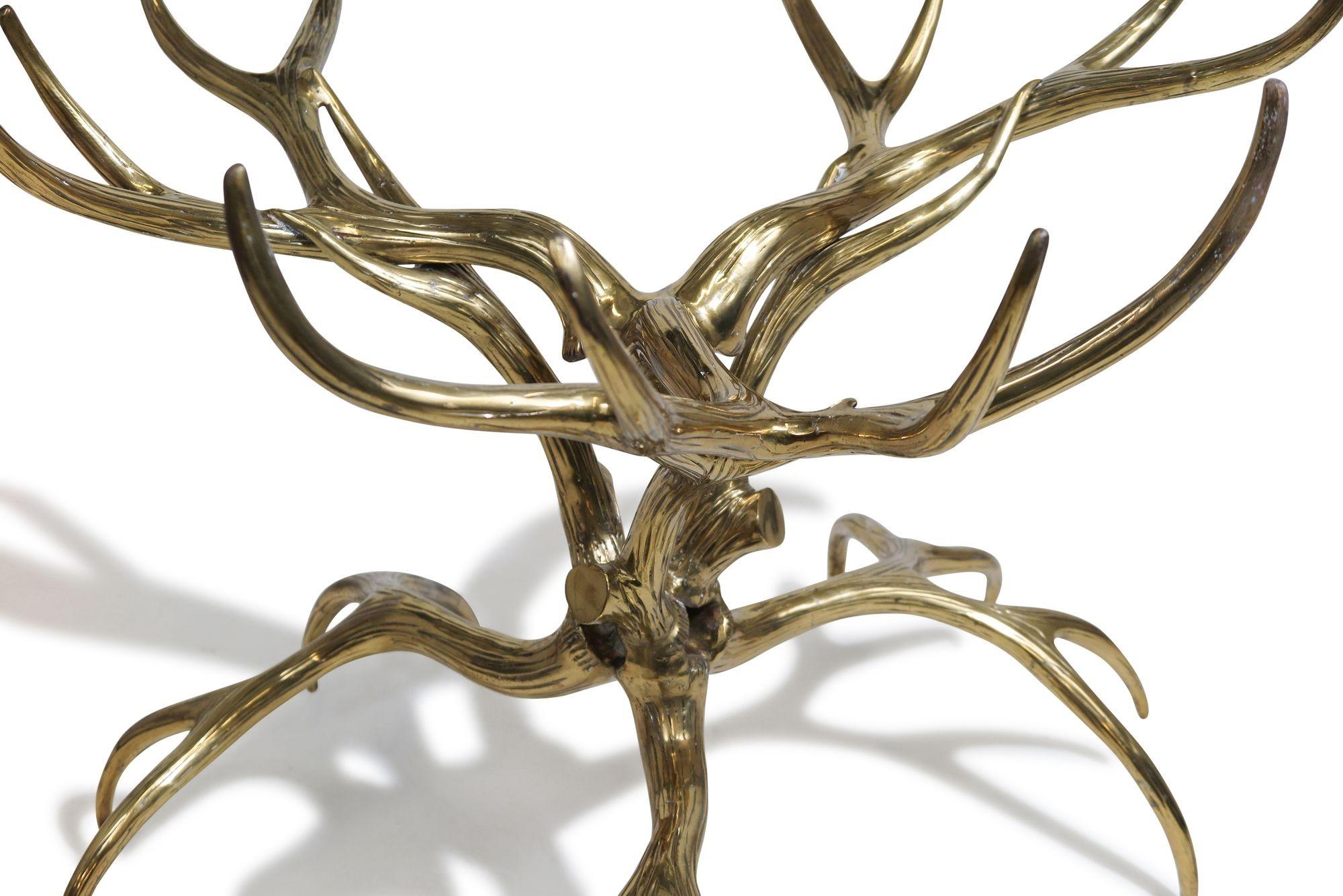 Vintage Brass Antler Table Base by Arthur Court For Sale 2