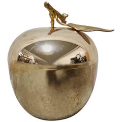 Vintage Brass Apple Ice Bucket by Freddotherm, 1970s