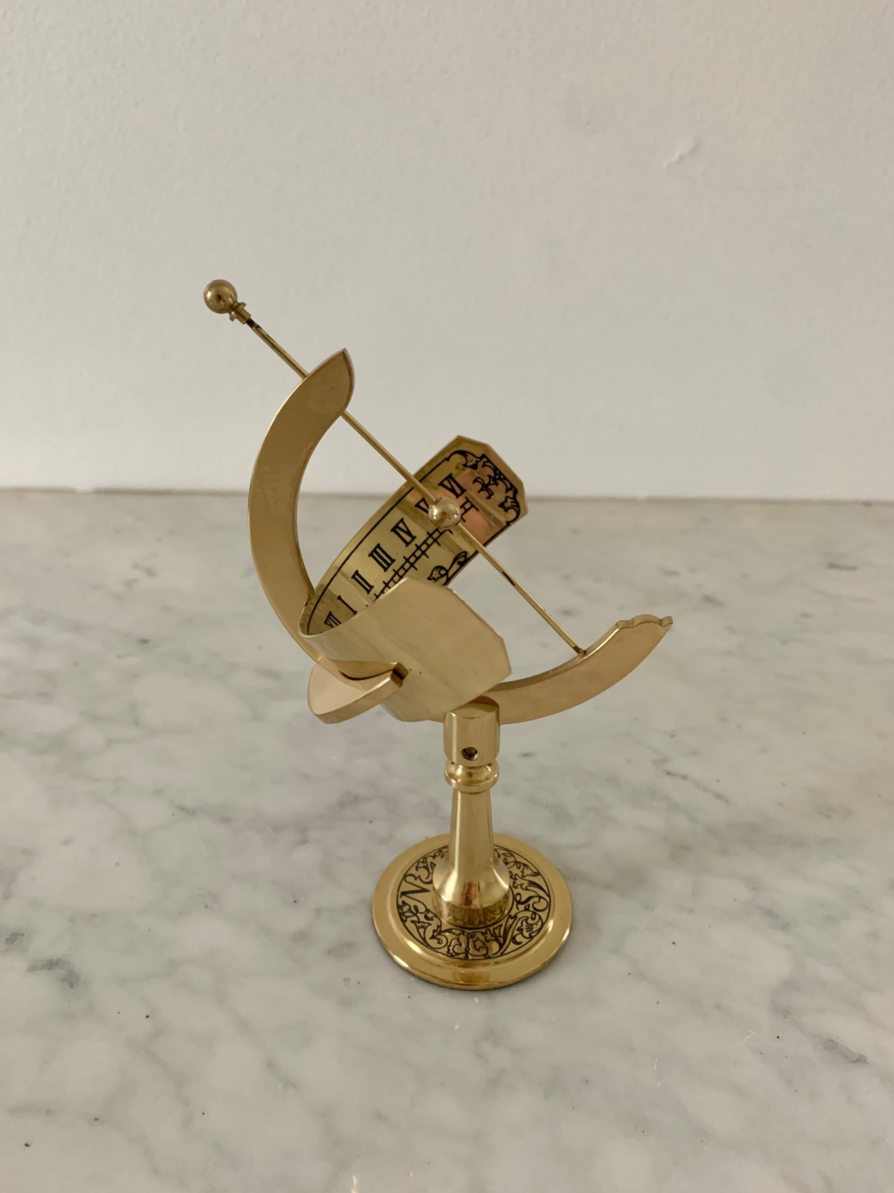 Vintage Brass Armillary In Good Condition In Elkhart, IN