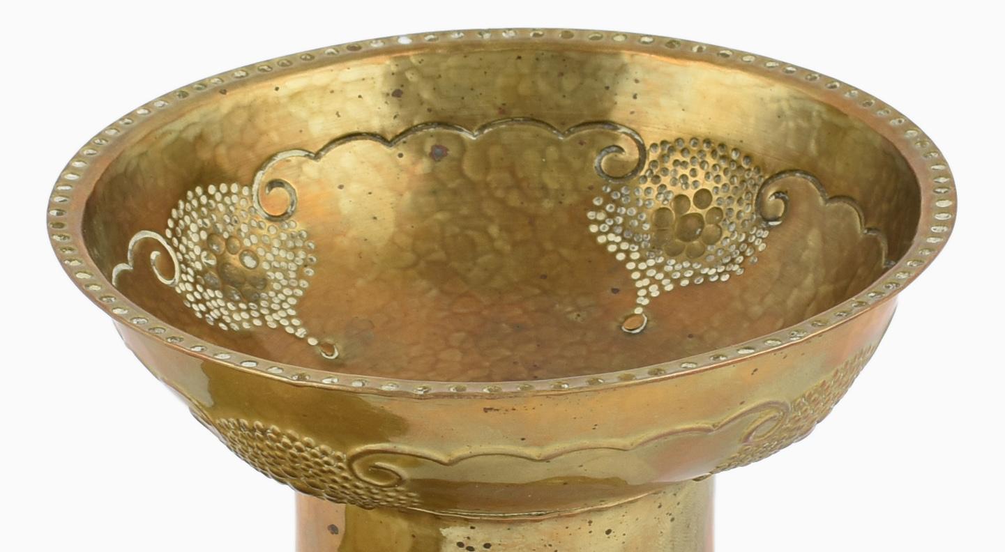 Canne et bol Art déco vintage en laiton par Kupo, Allemagne 1920-1930 Bon état - En vente à Roma, IT
