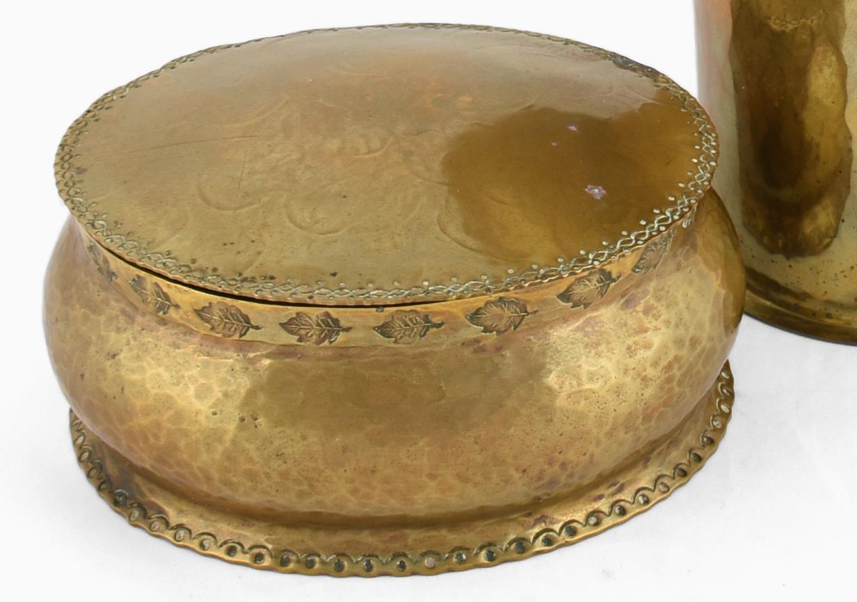 Early 20th Century Vintage Brass Art Deco Can and Bowl by Kupo, Germany 1920-1930 For Sale