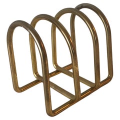 Vintage Brass Art Deco Style Letter Holder