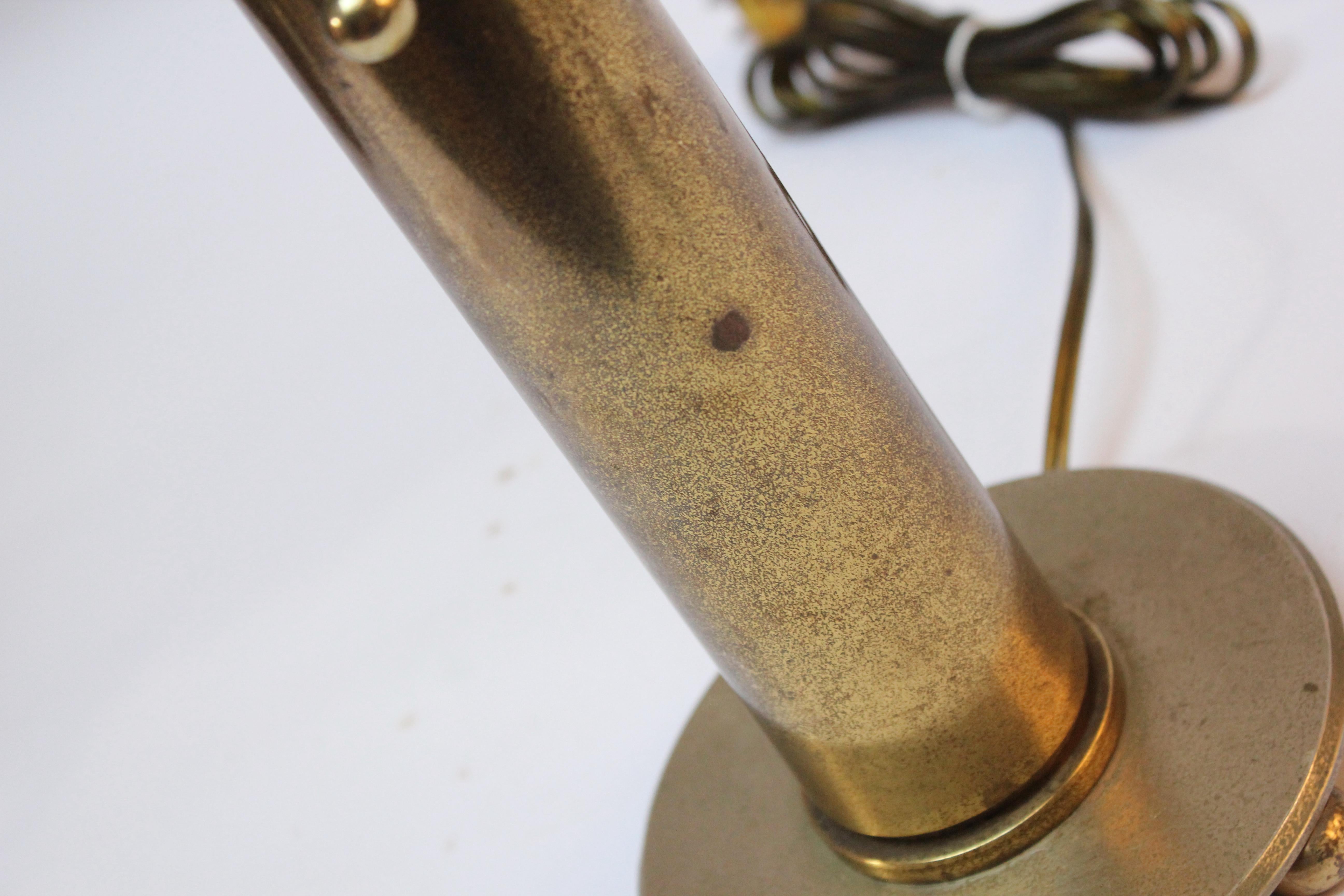 Vintage Artillery Shell Trench-Kunst-Tischlampe aus Messing im Angebot 4