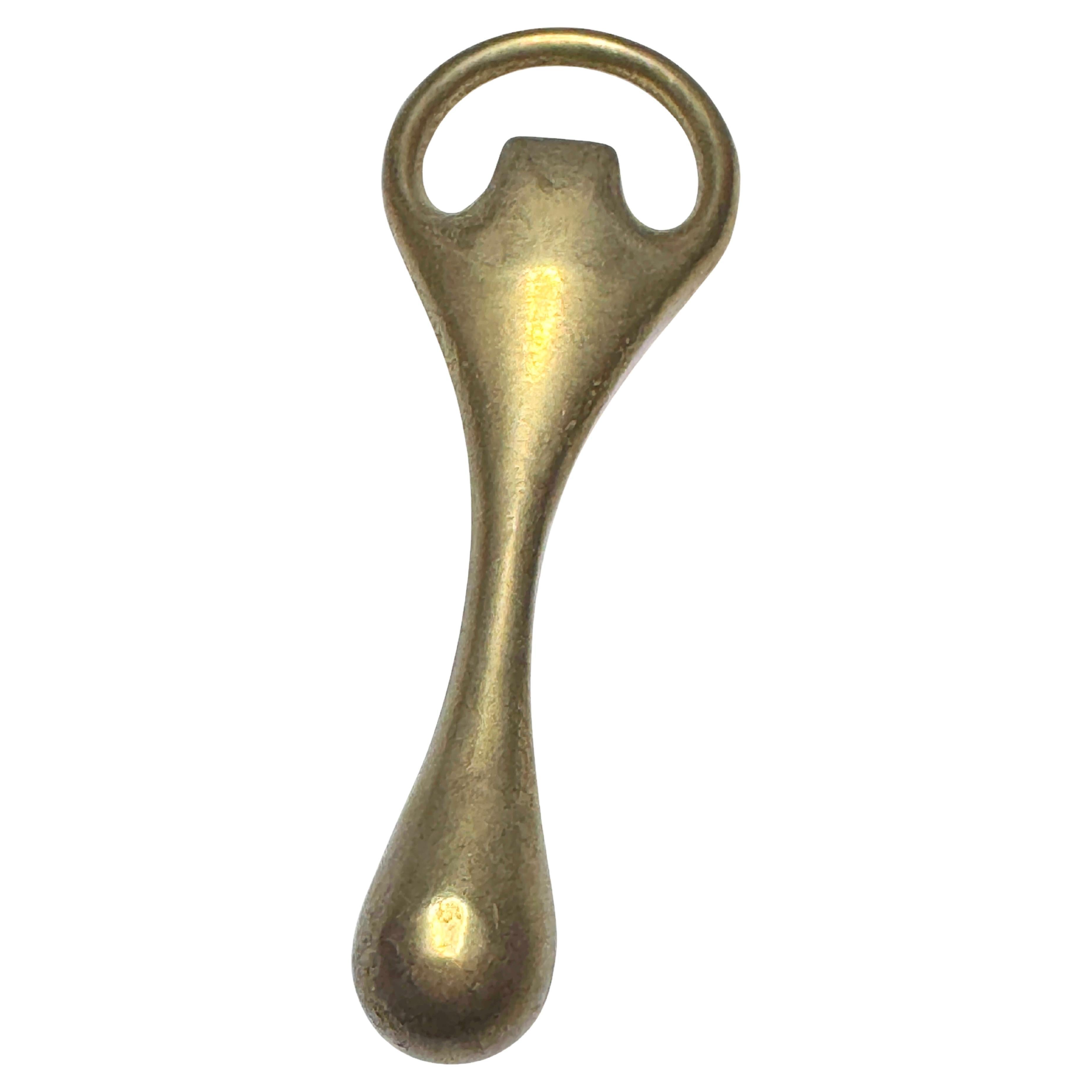 Vintage Brass Aubock Auböck Bottle Opener Mid-Century Modern Breweriana Barware en vente