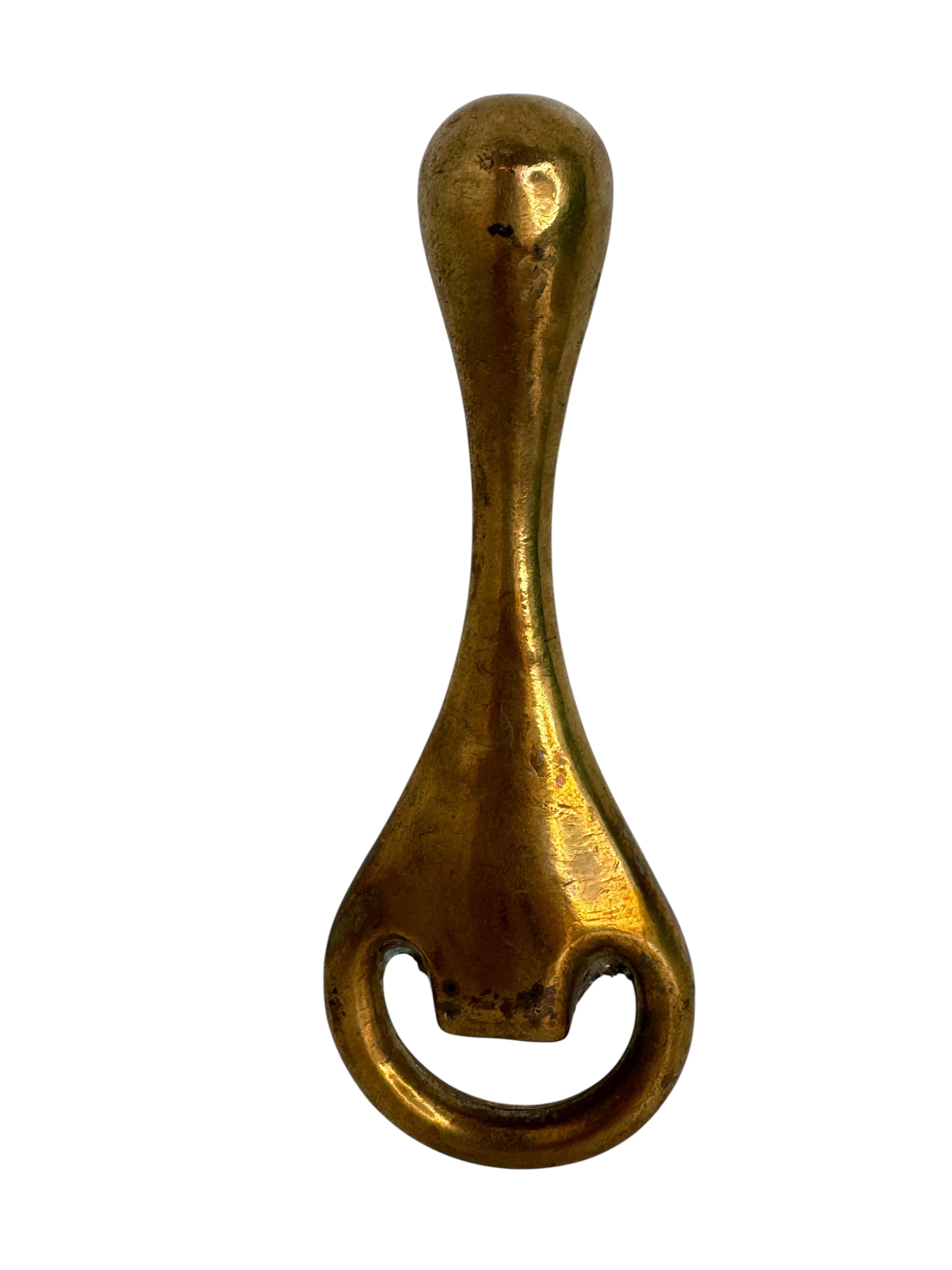 Autrichien Vintage Brass Aubock Auboeck Bottle Opener Mid-Century Modern Breweriana Barware en vente