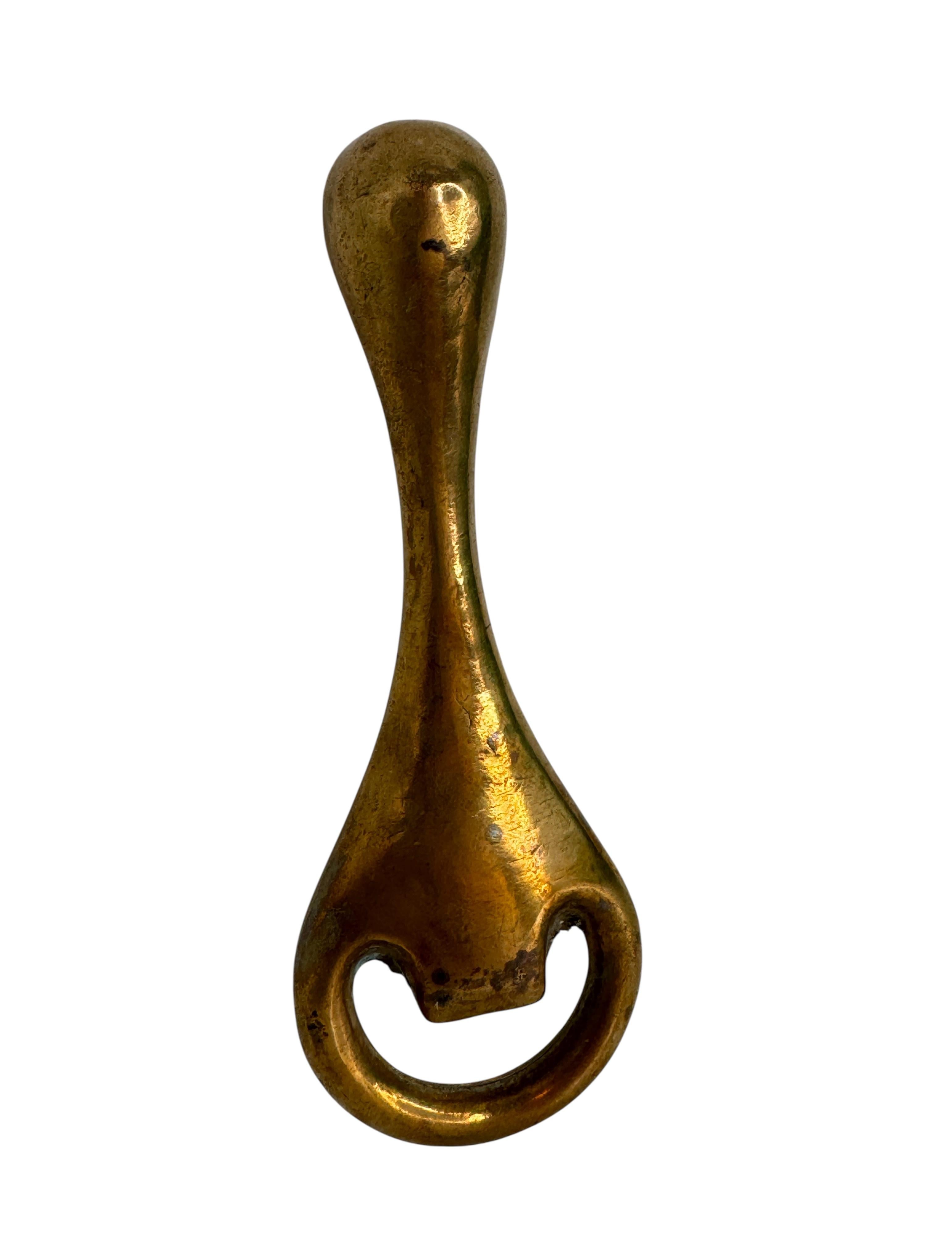Vintage Brass Aubock Auboeck Bottle Opener Mid-Century Modern Breweriana Barware Bon état - En vente à Nuernberg, DE