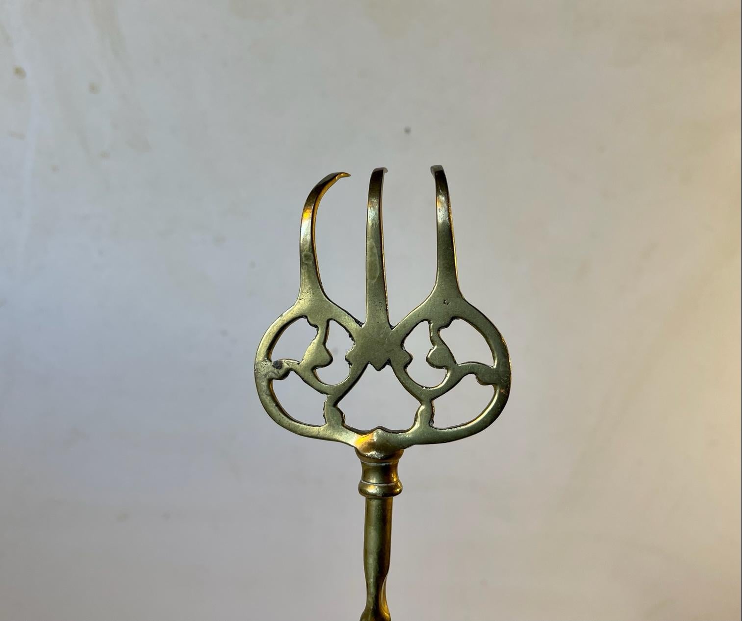 Cast Vintage Brass Back Scratcher with the Imp / Demon of Lincoln Cathedral