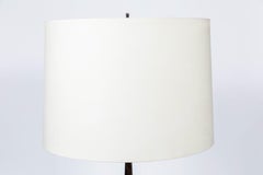 Vintage Brass Bamboo Lamp and New Custom Linen Shade