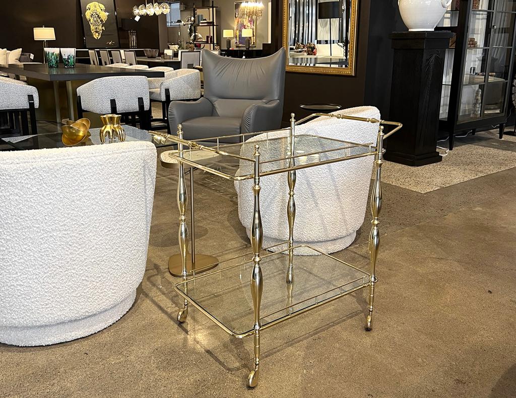 Vintage Brass Bar Cart 4