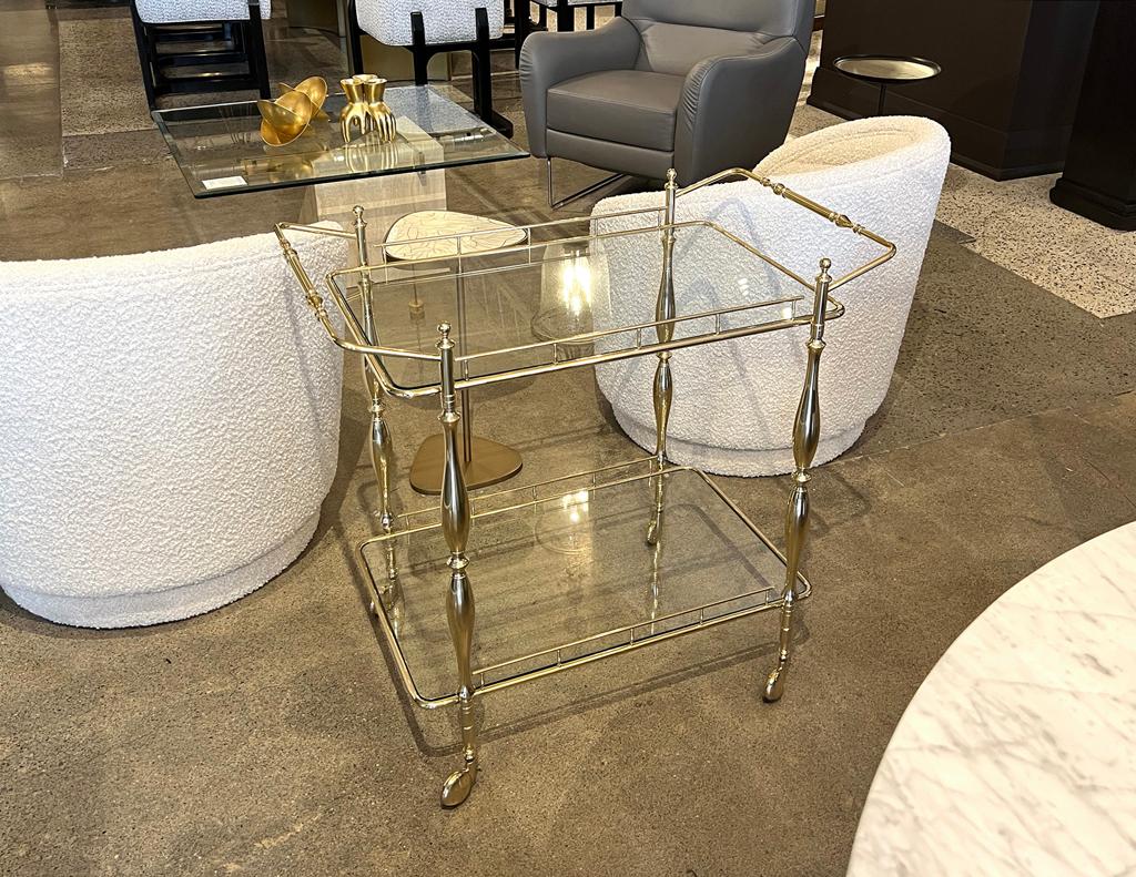 Vintage Brass Bar Cart 5