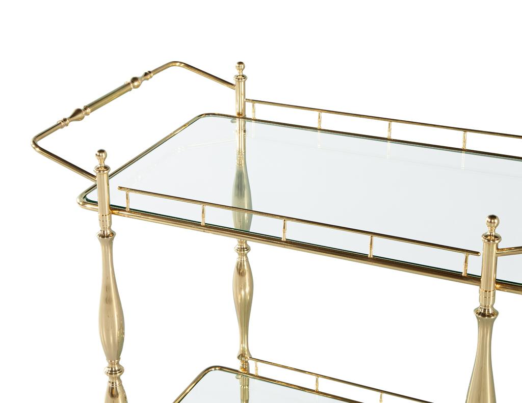 American Vintage Brass Bar Cart