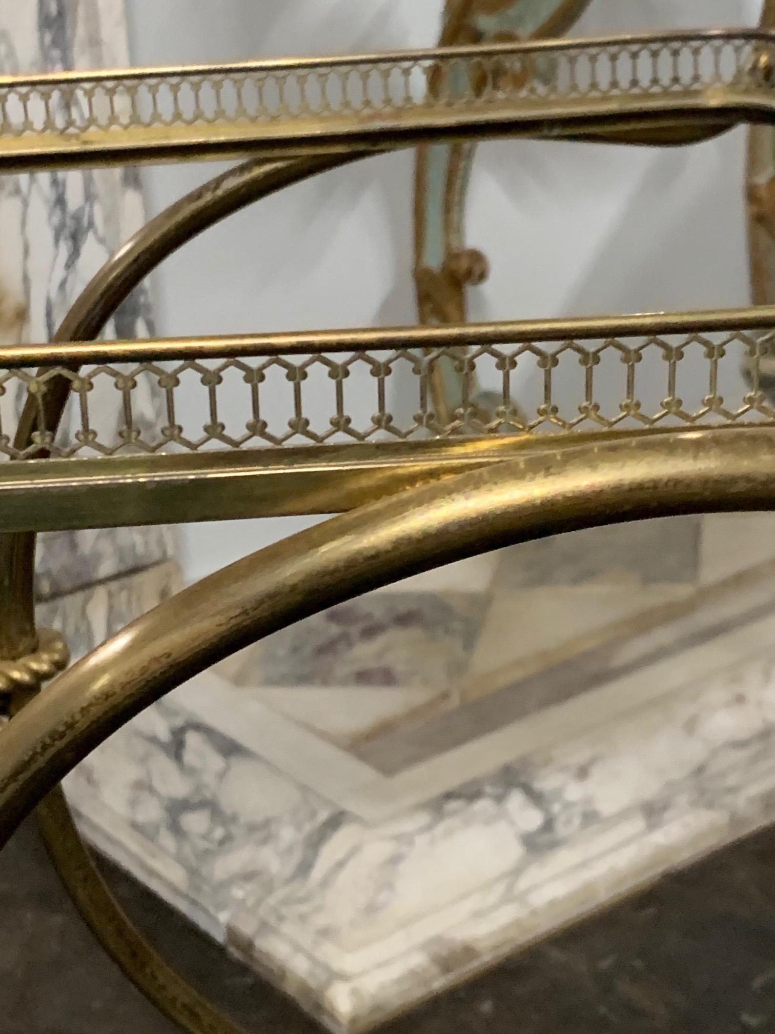 antique bar carts brass
