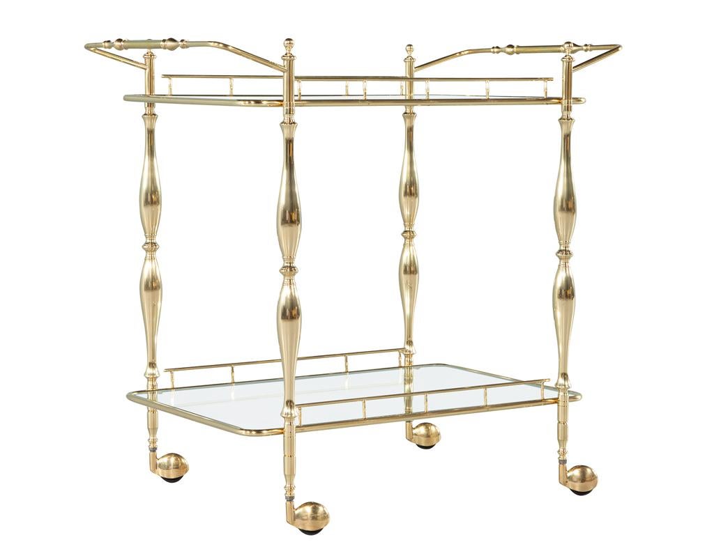 Vintage Brass Bar Cart 2