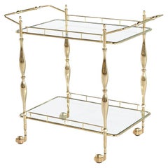 Vintage Brass Bar Cart