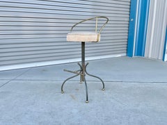 Vintage Brass Bar Stool by Charles Hollis Jones