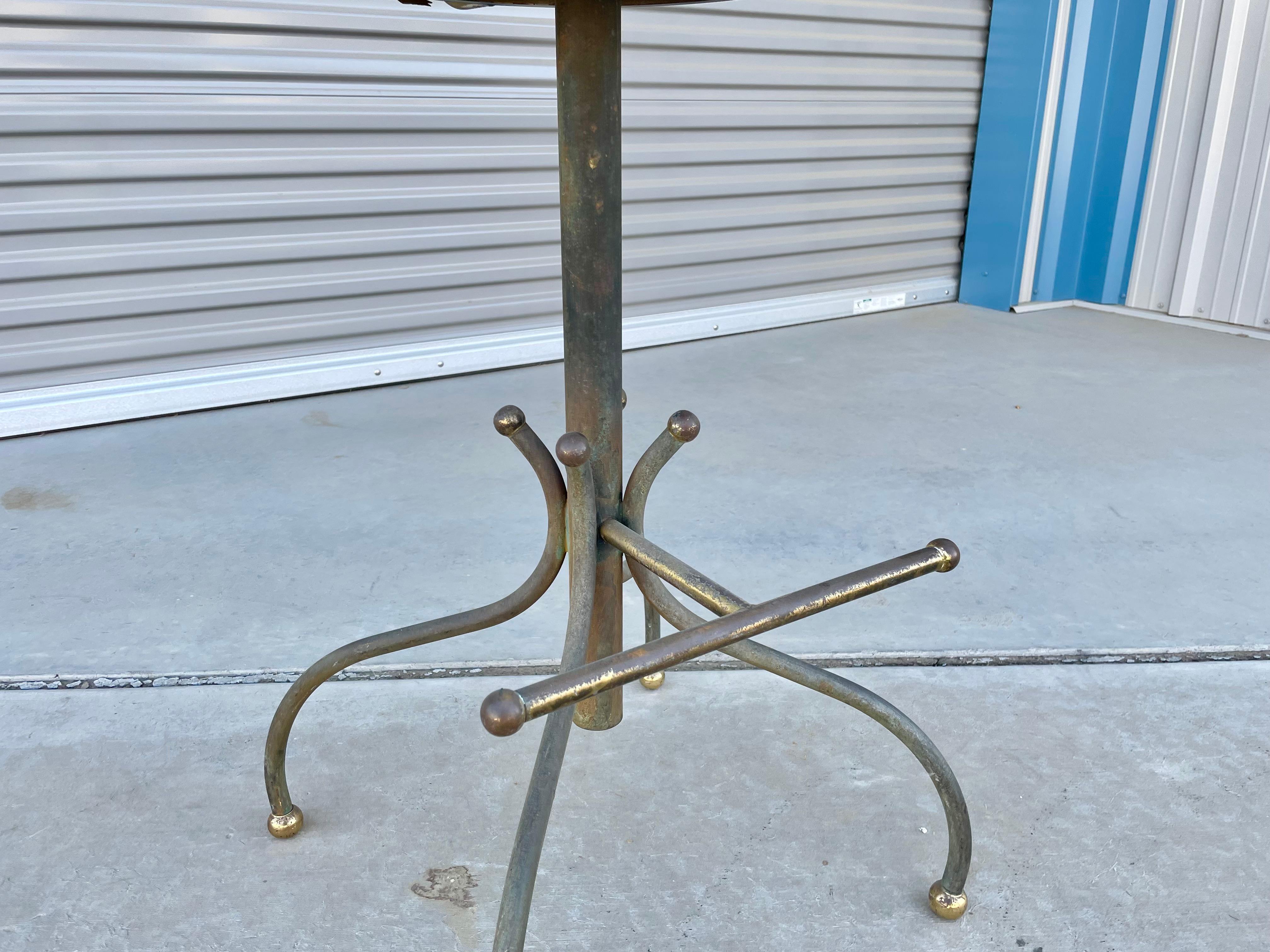 Tabouret de bar vintage en laiton de Charles Hollis Jones en vente 1