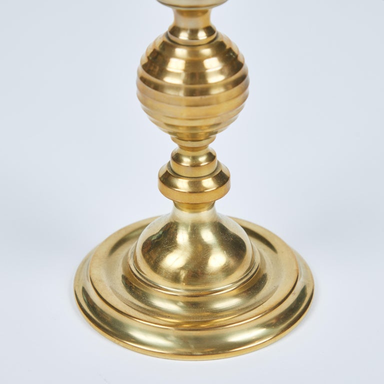 Vintage Brass 'Beehive' Candlesticks from England at 1stDibs