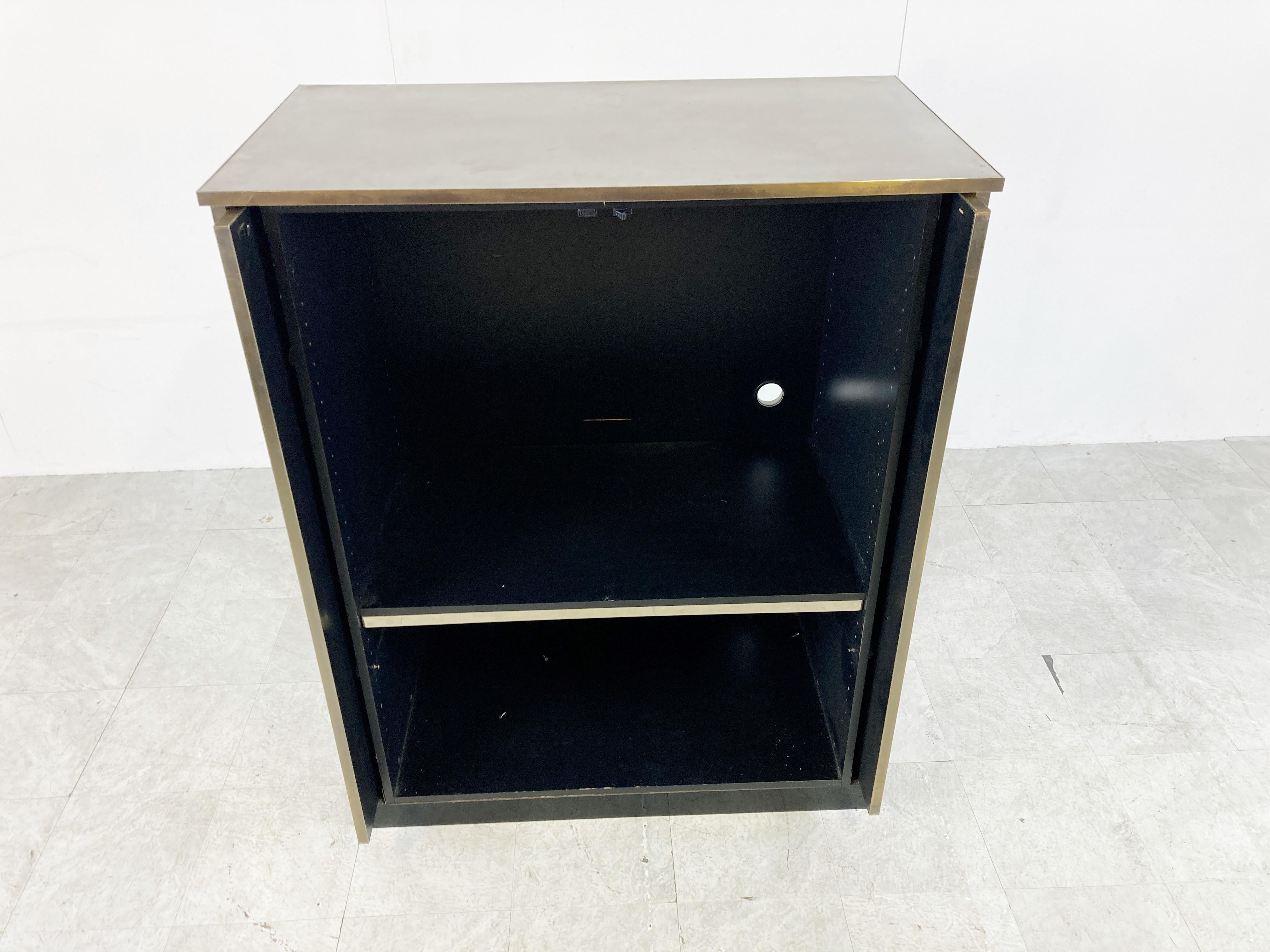 Late 20th Century Vintage Brass Belgochrom Bar Cabinet, 1980s