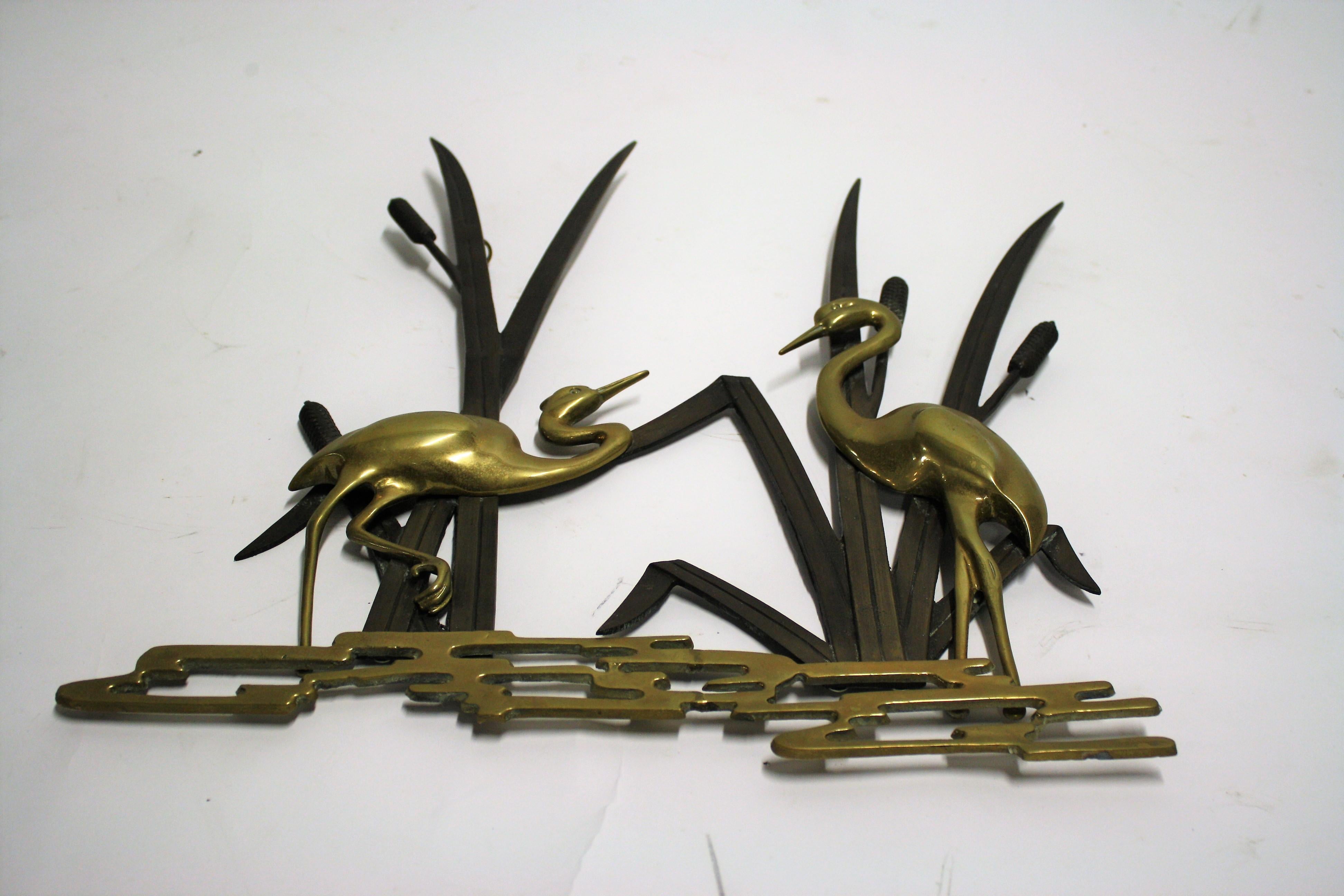 Hollywood Regency Vintage Brass Bird Sculpture, 1970s