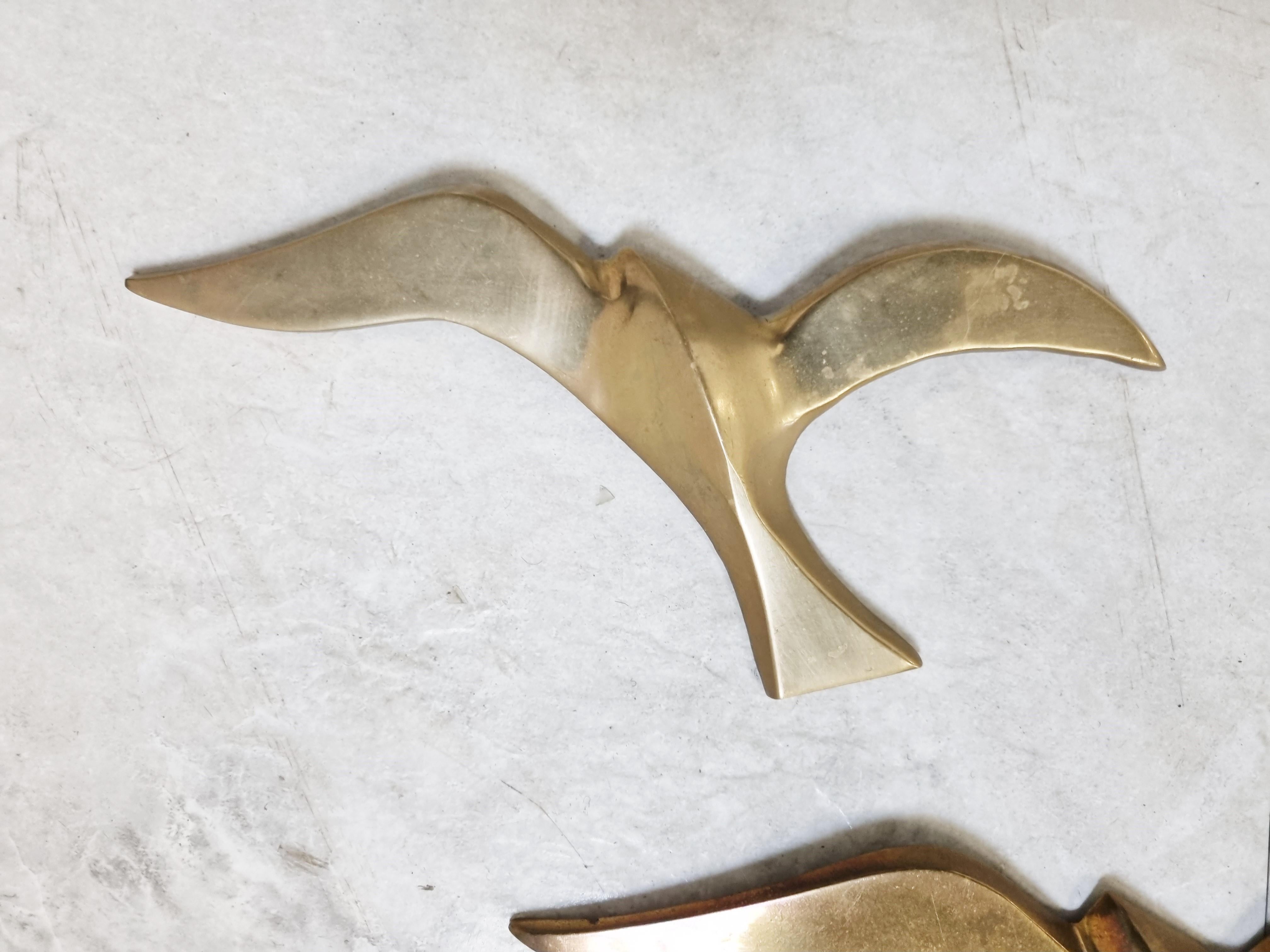 Minimalist Vintage Brass Bird Sculpture, 1970s