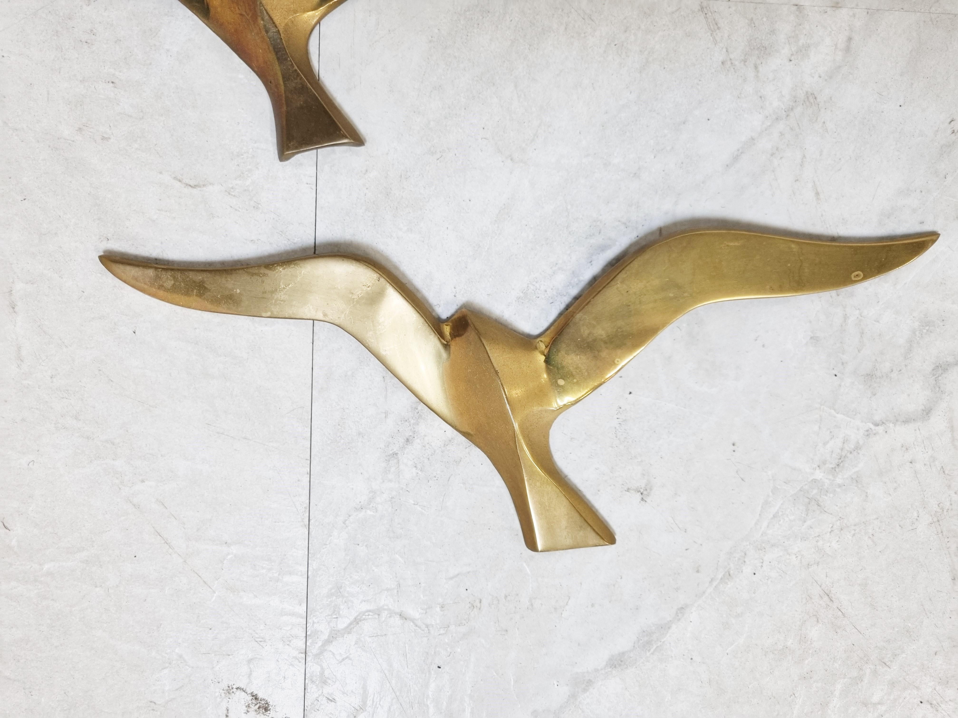Vintage Brass Bird Sculpture, 1970s In Good Condition In HEVERLEE, BE
