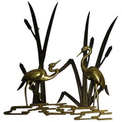 Vintage Brass Bird Sculpture, 1970s