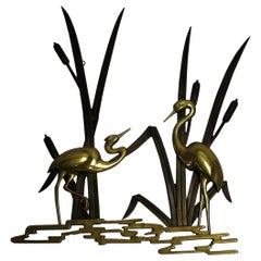 Vintage Brass Bird Sculpture, 1970s
