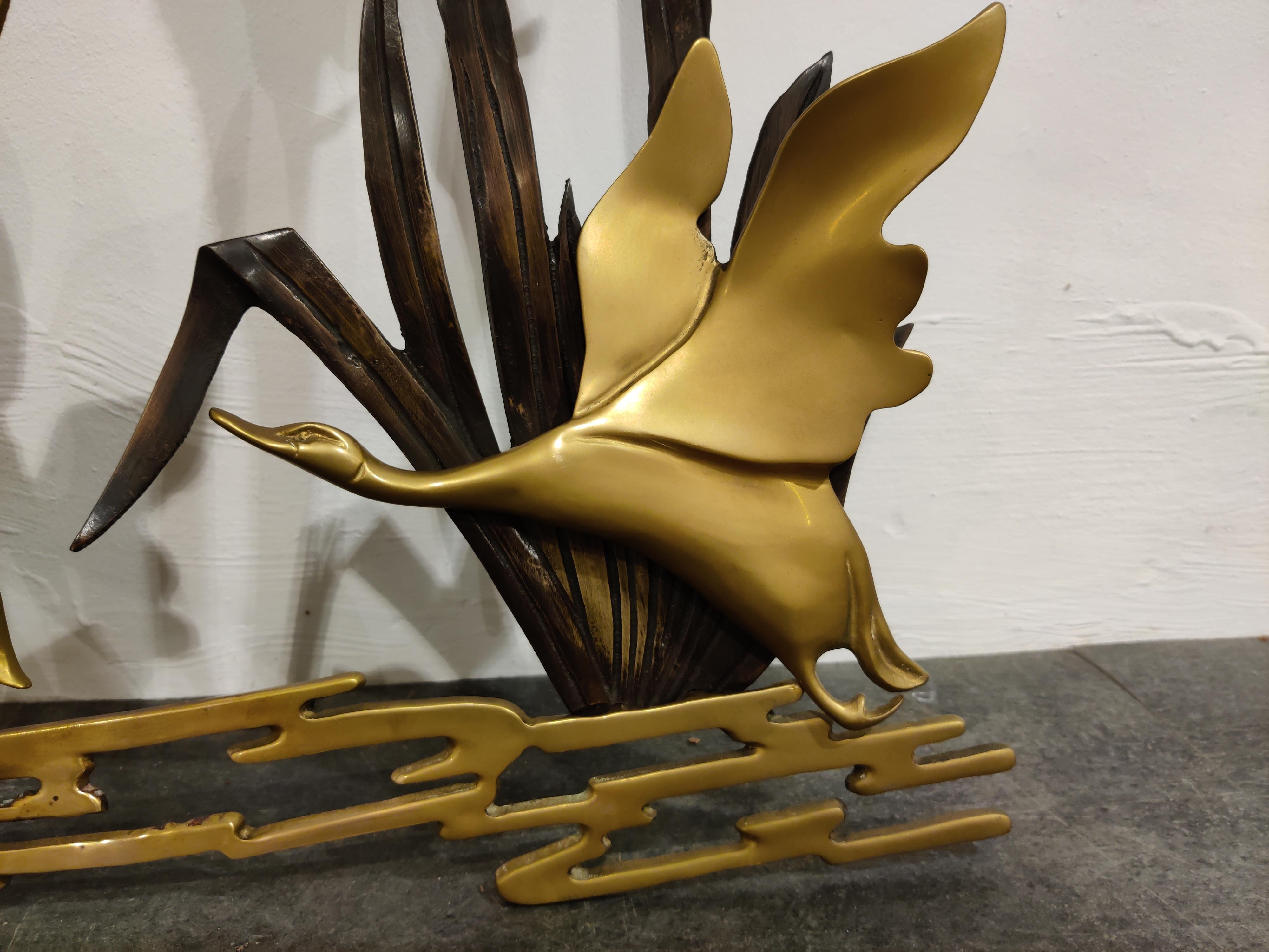 Late 20th Century Vintage Brass Bird Sculpture, 1970s