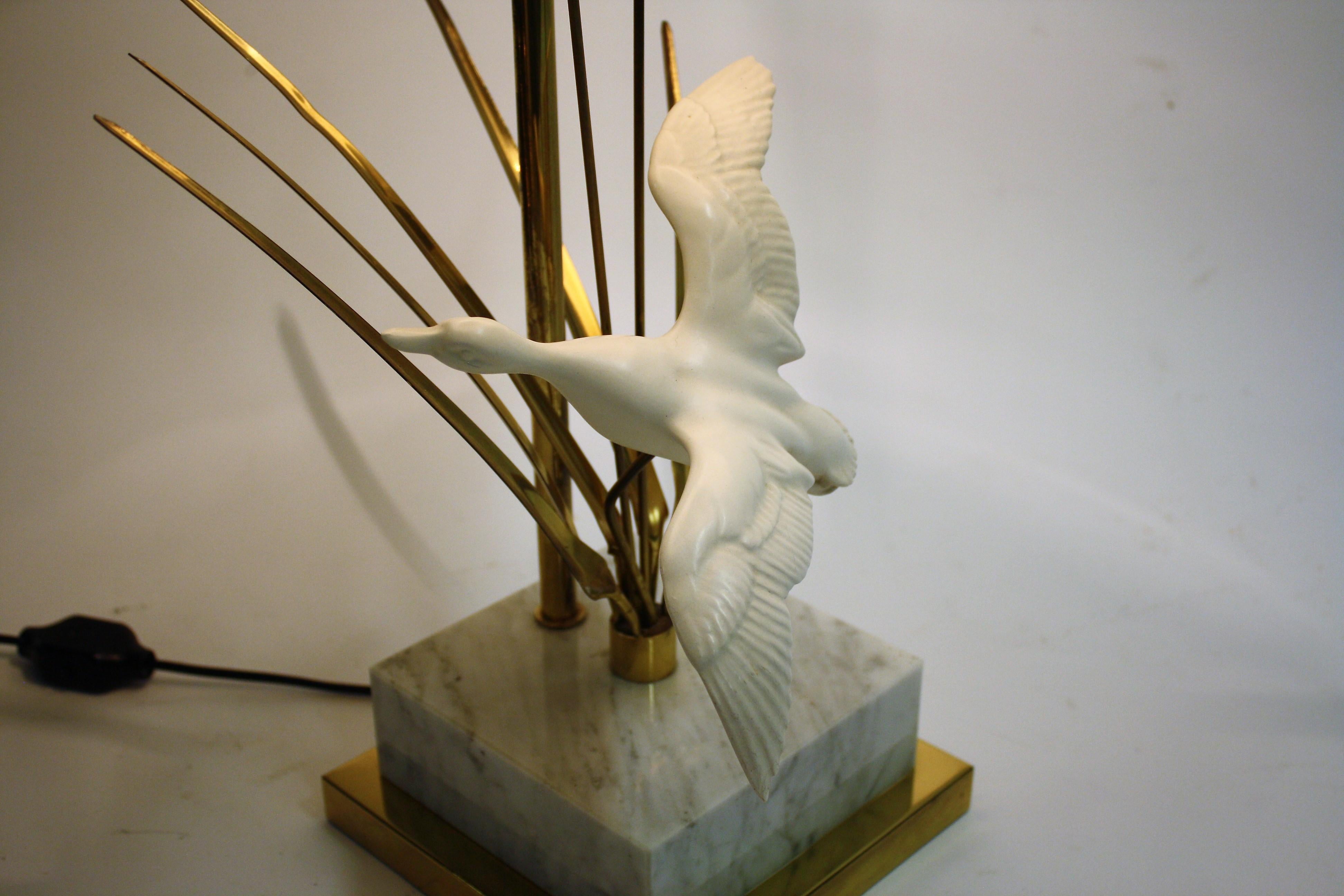 Late 20th Century Vintage Brass Bird Table Lamp, 1970s