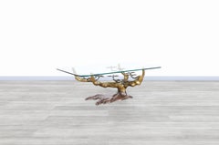 Vintage Brass "Bonsai" Coffee Table by Willy Daro