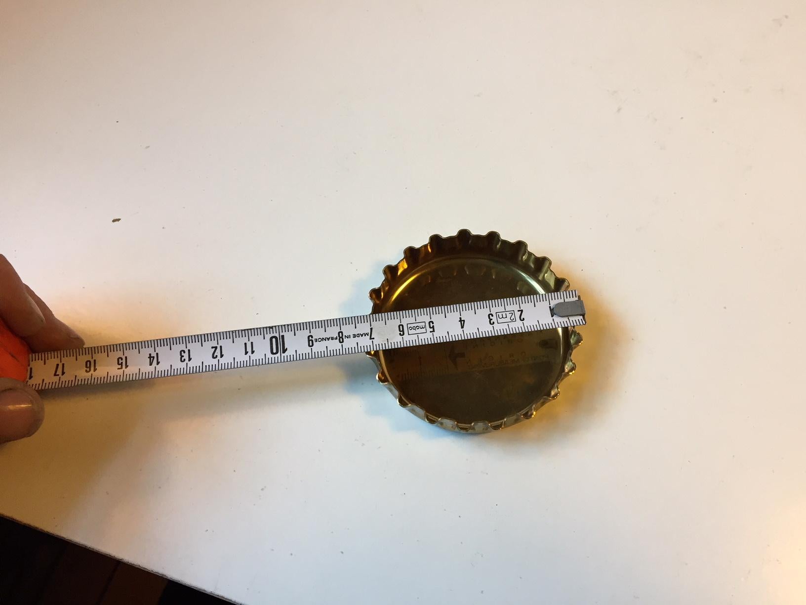 Vintage Brass Bottle Cap Drink Coasters from Georg Jensen, 1980s, Set of 8 1