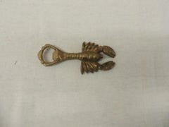 Vintage Brass Bottle Opener in Shape of a Lobster