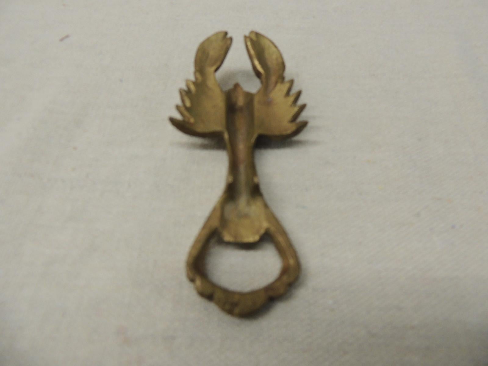 Indian Vintage Brass Bottle Opener in Shape of a Lobster