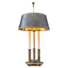 Retro Brass Bouillotte Candlestick Style Table Lamp by Stiffel