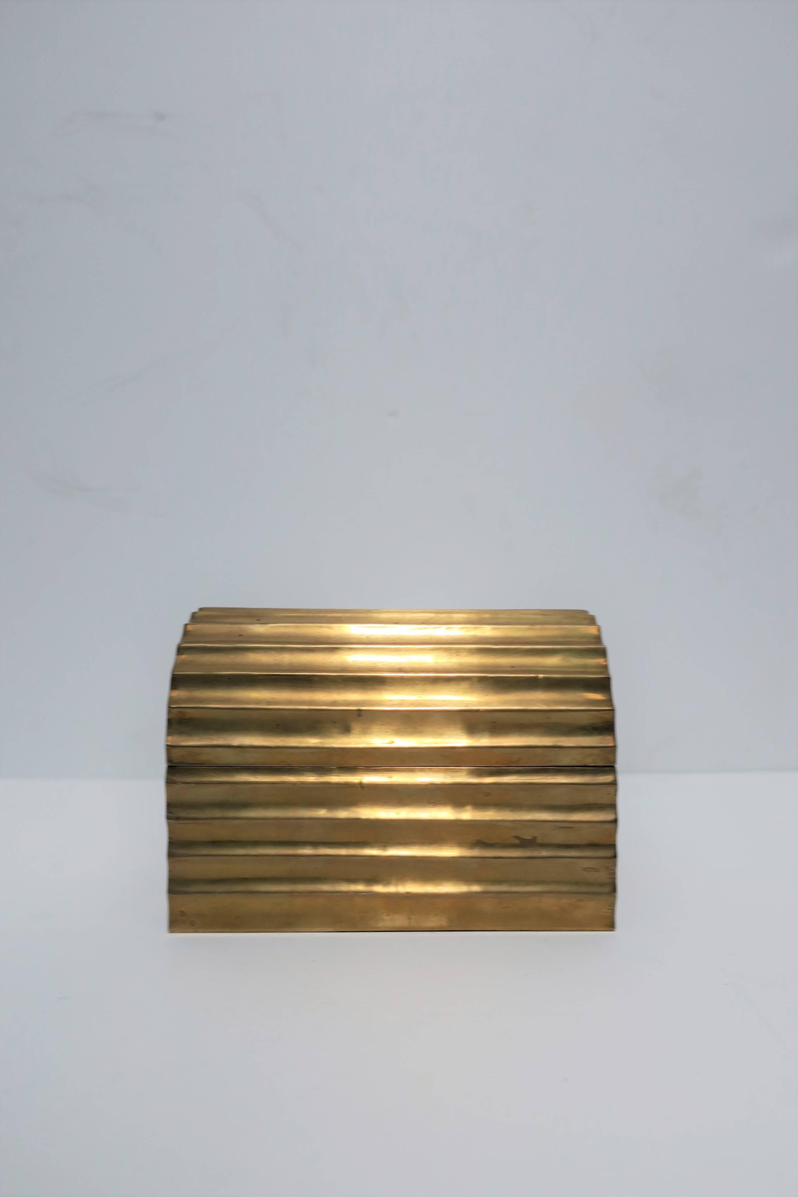 vintage brass box with lid
