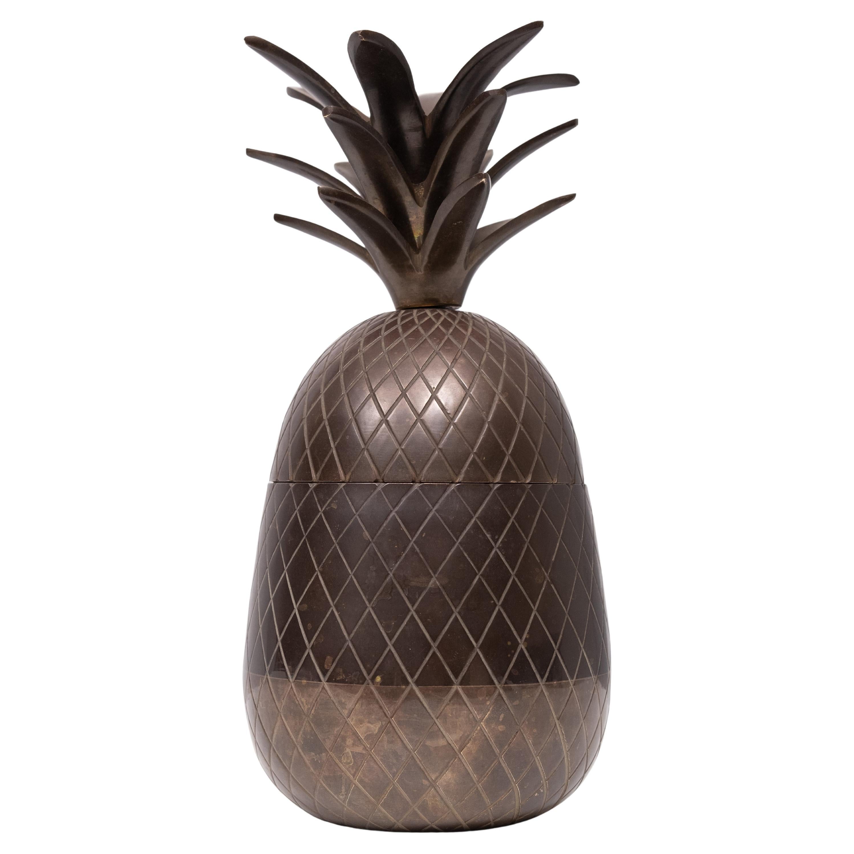 Scatola per ananas in ottone Vintage Bronze  Francia anni '60