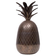 Vintage brass Bronze pineapple box  1960s France