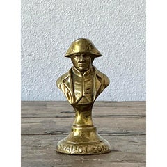 Vintage Brass Bust of Napoleon Paperweight