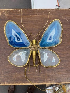 Aplique vintage de latón con forma de mariposa «Duval Brasseur»
