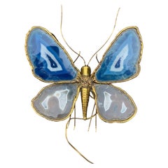 Vintage brass butterfly sconce "Duval Brasseur"