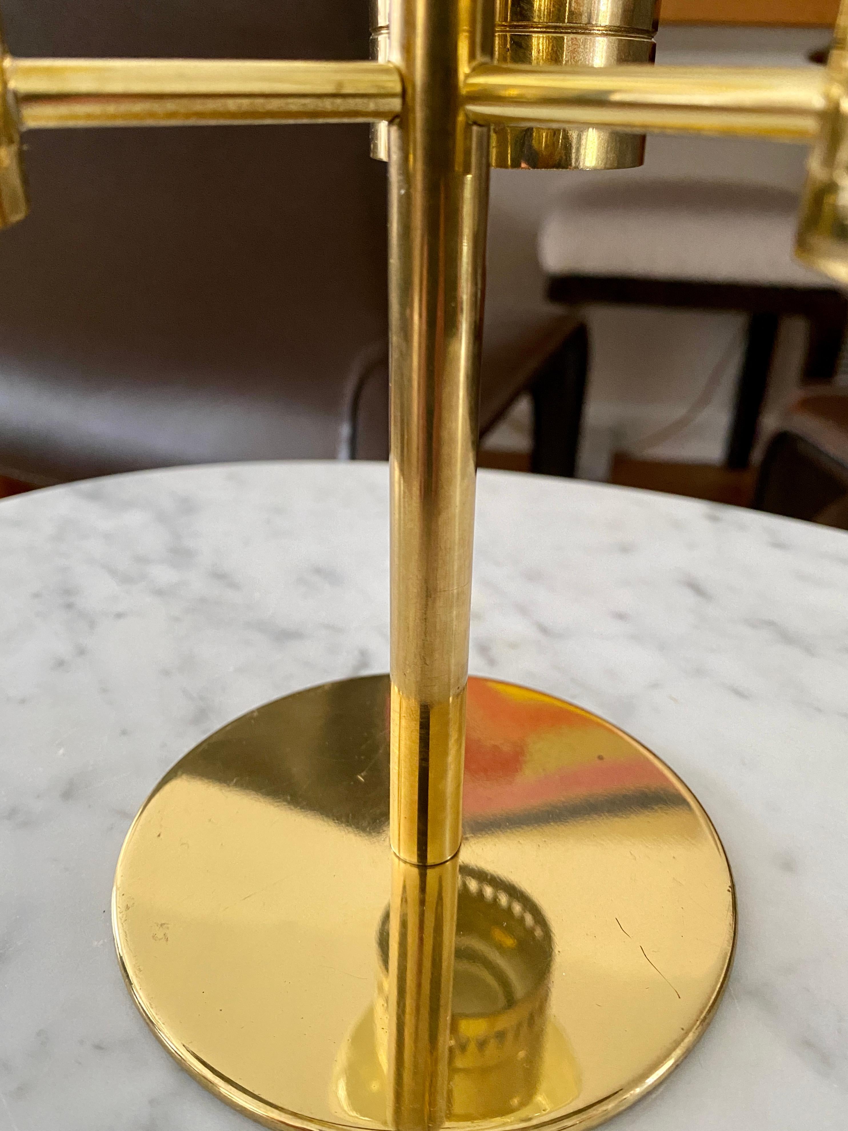 Vintage Brass Candelabra Designed by Hans-Agne Jakobsson Ab, Model L-67 For Sale 5