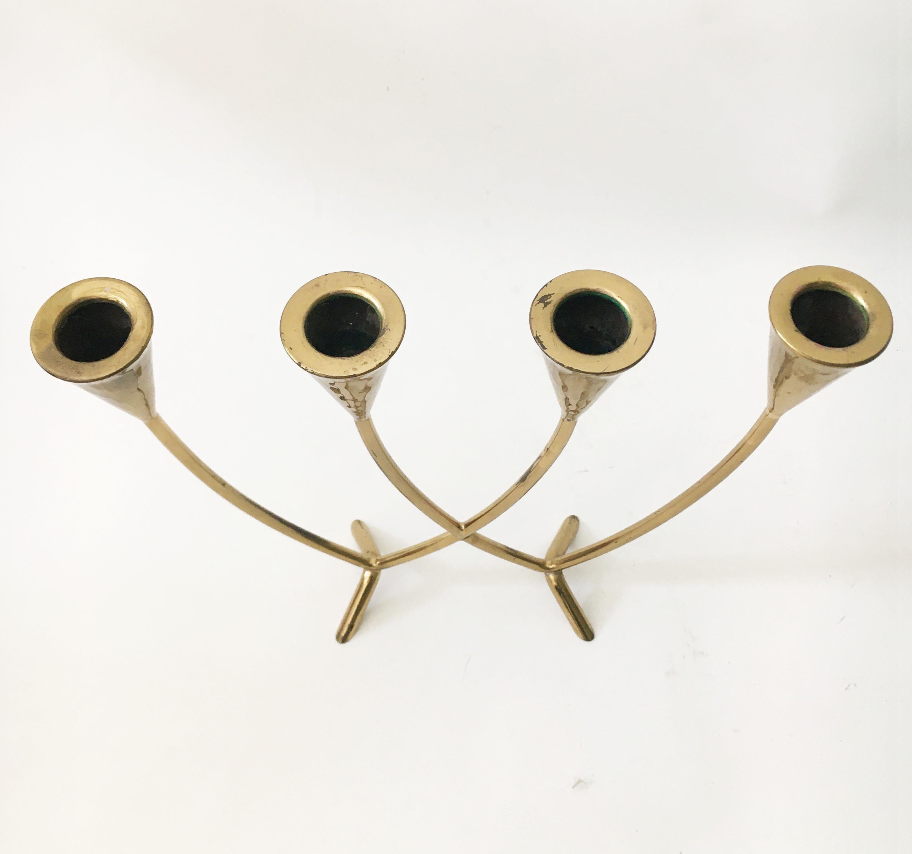 Austrian Vintage Brass Candlestick, Austria, 1950s For Sale