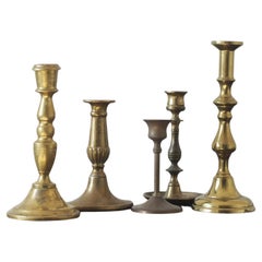 Chandeliers vintage en laiton, années 1960, lot de 5