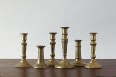 Bougeoirs en laiton vintage, 1960, lot de 6