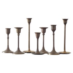 Chandeliers vintage en laiton, années 1960, lot de 7