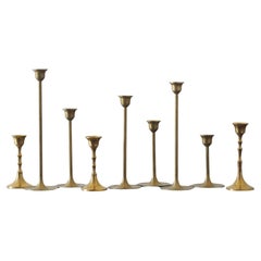 Chandeliers vintage en laiton, années 1960, lot de 9