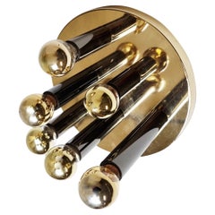 Vintage Brass Ceiling Light by Gaetano Sciolari, 1970's