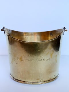 Vintage Brass Champagne Billecart-Salmon Ice Bucket